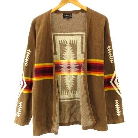 配送員設置送料無料 ペンドルトン Pendleton 近年モデル カーディガン 前開き ネイティブ柄 長袖 茶 ブラウン M Ibs91 メンズ ベクトル 古着 半額品 Www Muslimaidusa Org