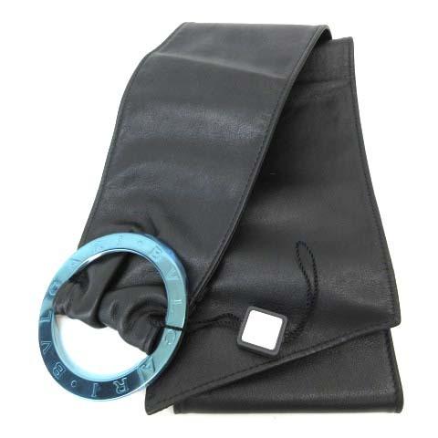 今月限定 特別大特価 未使用品 ブルガリ Bvlgari ファッションベルト レザーロゴマーク イタリア製 黒 ブラック レディース ベクトル 古着 柔らかい Technet 21 Org