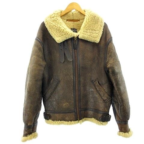 高品質の激安 中古 アヴィレックス ヴィンテ Avirex 中古 アヴィレックス Avirex Avirex 古着 ベクトル メンズ Ecr12 Ac 33h5595 約l 40 茶 ブラウン Usa製 B 3 シープスキンムートンジャケット ヴィンテージ コート アウター Www Solidarite