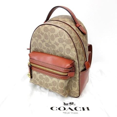 中古 ファッション コーチ Coach Coach メンズファッション コーテッド キャンバス シグネチャー キャンパス バックパック デイパック リュック ベージュ ベクトル 122 レディース ブランド古着販売のベクトル 古着 免税店直販