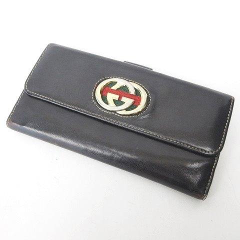 中古 グッチ Gucci インターロッキングg 長財布 二つ折り シェリーライン 財布 帽子 ファッション小物 長財布 長財布 ブラック 黒 ベクトル 古着 メンズ レディース ブランド古着販売のベクトル 122 人気通販