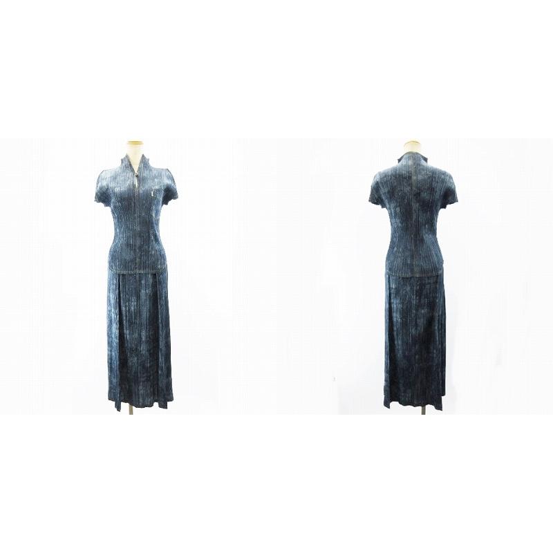 プリーツプリーズ PLEATS PLEASE 極美品 デニム 転写 セットアップ