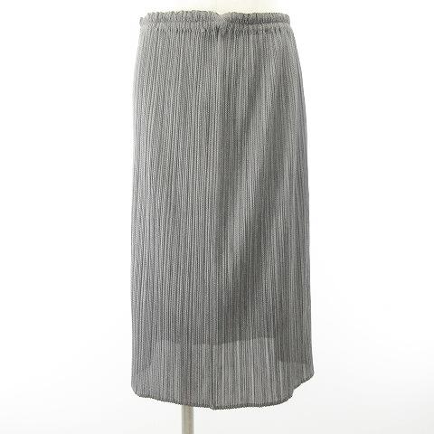 プリーツプリーズ PLEATS PLEASE 転写 スカート プリーツ ひざ丈 PP04  