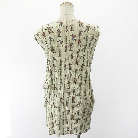 PLEATS PLEASE プリーツプリーズ マルチカラーストライプ チュニック