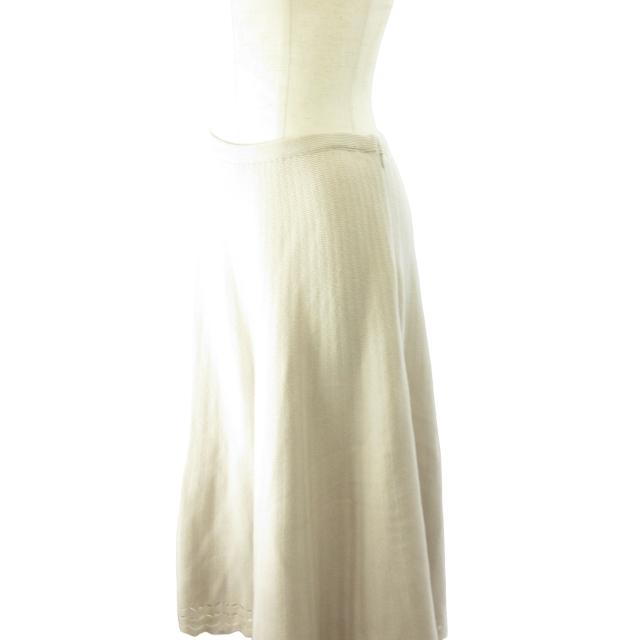 ドゥロワー Drawer 近年モデル 16Gヘムスカラップフレアニットスカート  