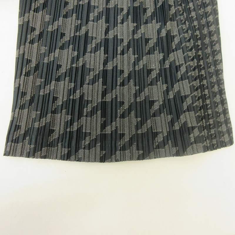 プリーツプリーズ PLEATS PLEASE 美品 15AW ハウンドトゥースプリーツ 