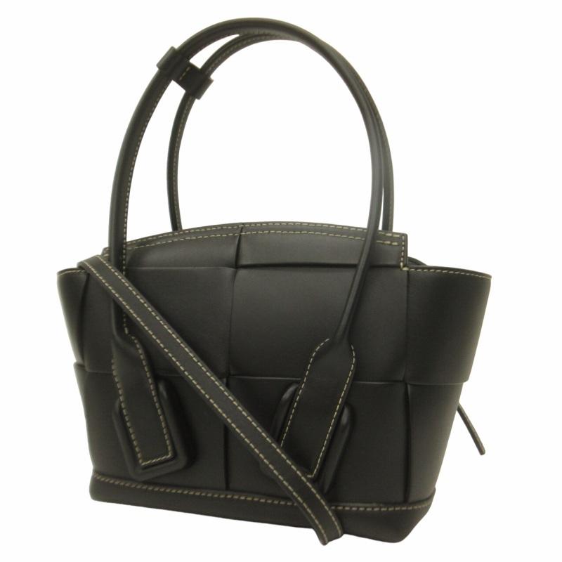 極美品ボッテガヴェネタトートバッグイントレチャート肩掛けレザー黒