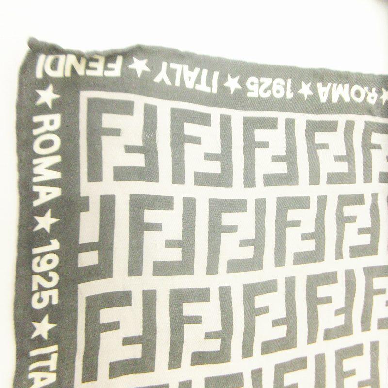 FENDI フェンディ ズッカ柄 スカーフ ショール ストール グレー