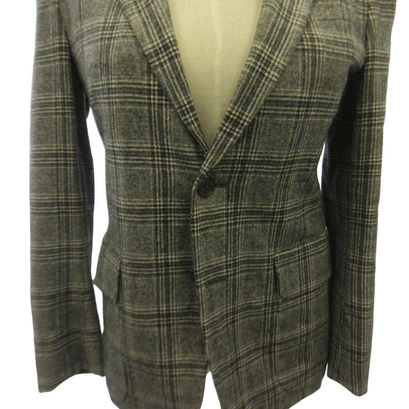 売切りSALE✨】Drawer テーラードチェックジャケットカシミヤ混