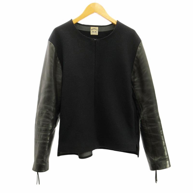 サンシー SUNSEA 吾亦紅別注 レザー切替 ジャケット ブルゾン サンシー SUNSEA 吾亦紅別注 レザー切替 ジャケット ブルゾン