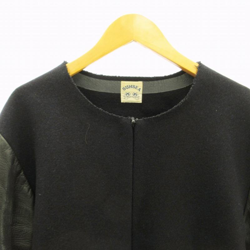 サンシー SUNSEA 吾亦紅別注 レザー切替 ジャケット ブルゾン サンシー SUNSEA 吾亦紅別注 レザー切替 ジャケット ブルゾン