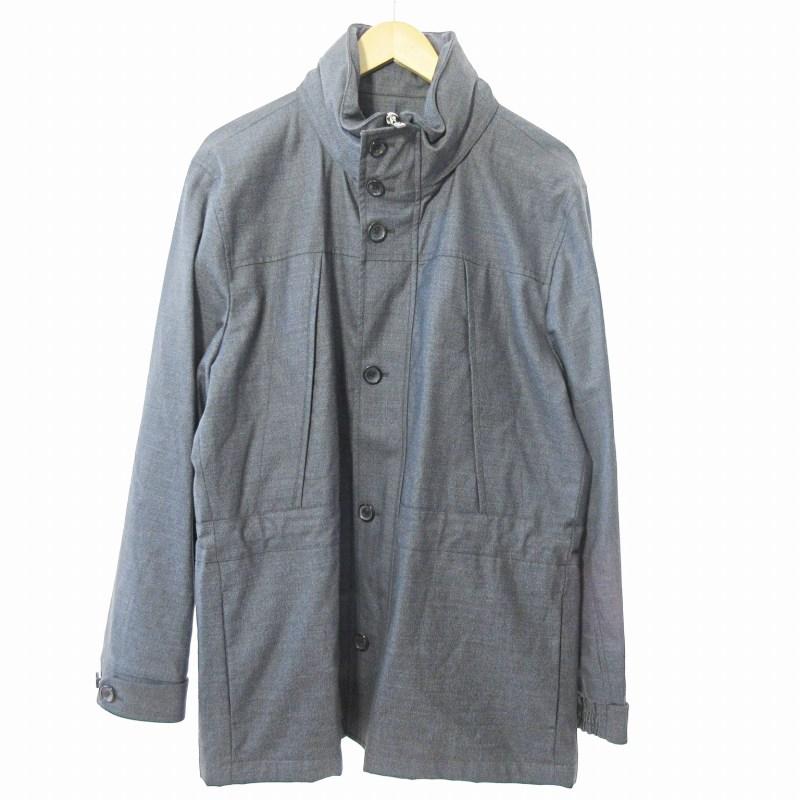 CERRUTI 1881 レザーコート ステンカラー ロング丈