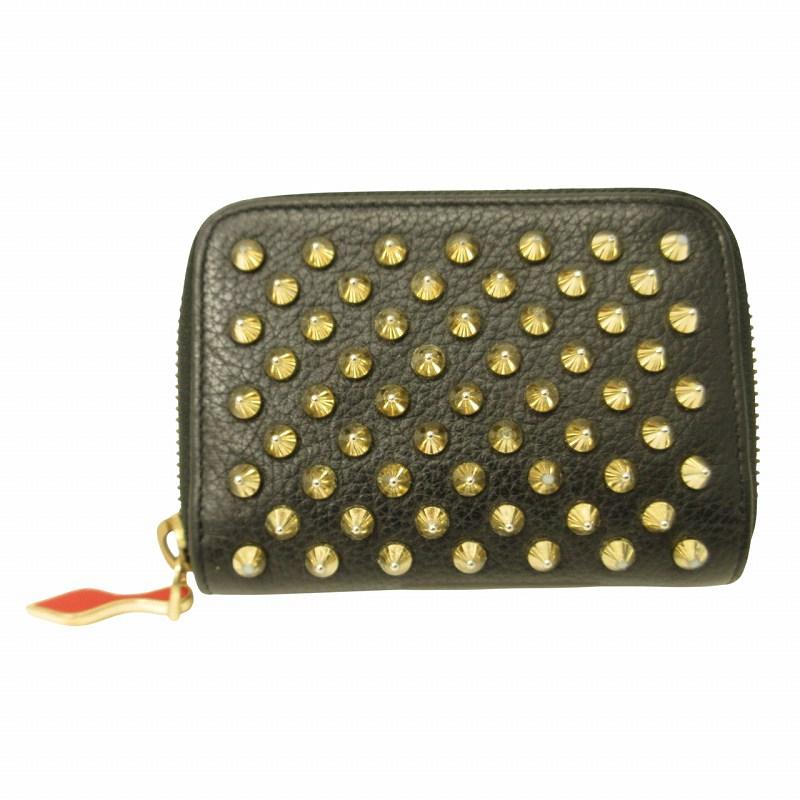 Christian Louboutin スタッズケース ミニ財布 Christian Louboutin クリスチャンルブタン 小銭入れ 財布 ラウンド