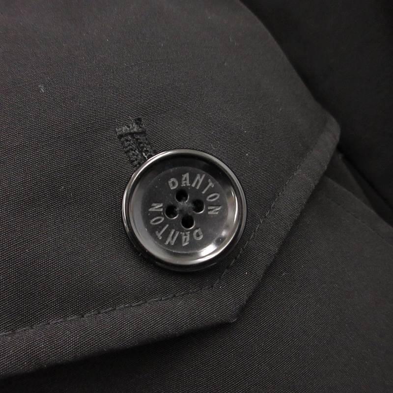 ダントン DANTON 美品 タッサー ダウンジャケット コート フード