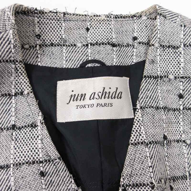 jun ashida ノーカラージャケット 多色ツイード