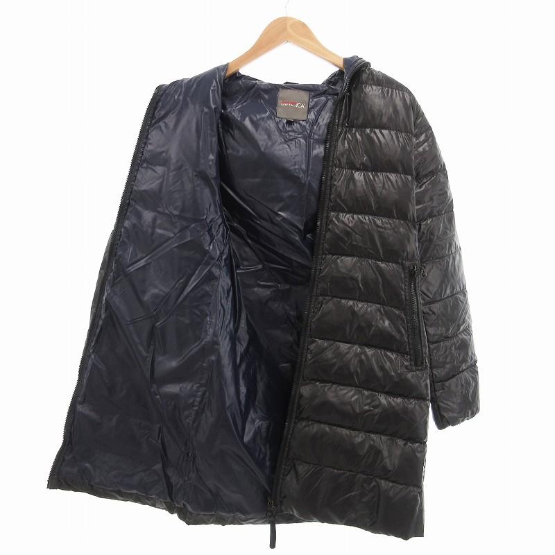 DUVETICA デュベティカ ダウンコート フード ミドル ハーフ丈 38 S 黒