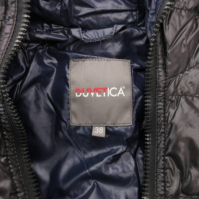 DUVETICA デュベティカ ダウンコート フード ミドル ハーフ丈 38 S 黒