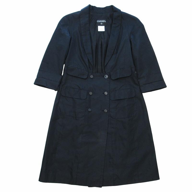 CHANEL（シャネル） CHANEL 06P ココマーク釦 トレンチ コート シルク