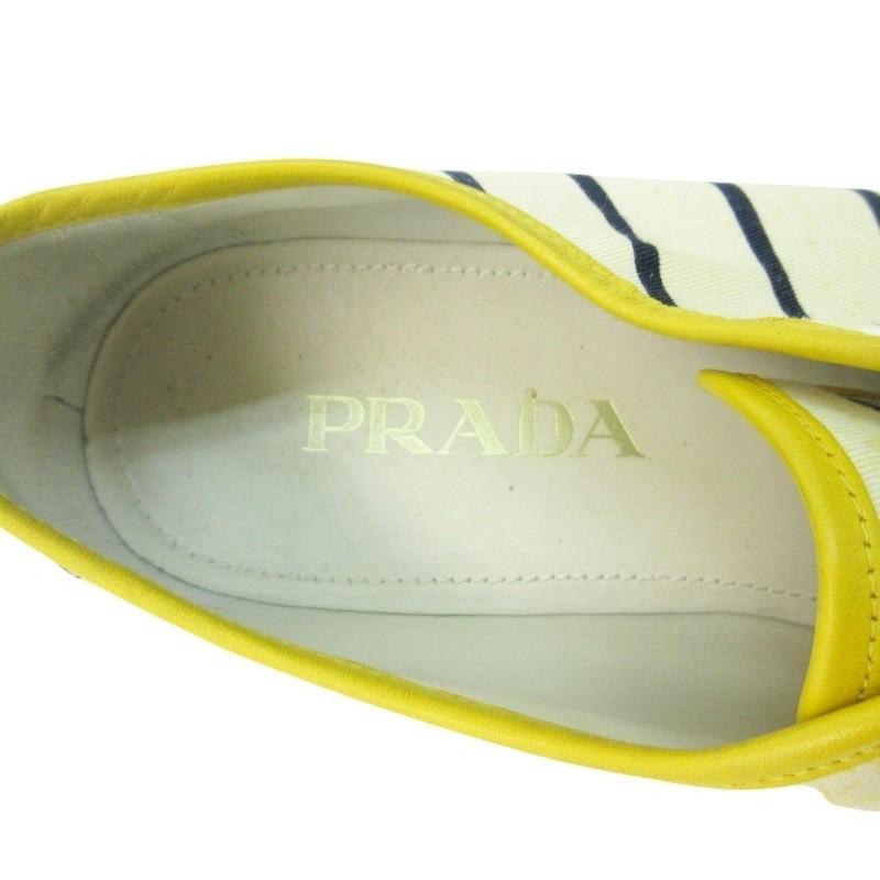 PRADA（プラダ） スニーカー ストライプ パイピング マルチカラー 7.5