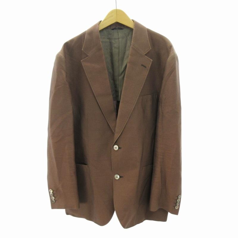 【美品】LANVIN COLLECTION 背抜き シルク テーラードジャケット ランバン LANVIN テーラードジャケット 背抜き 2B コットン