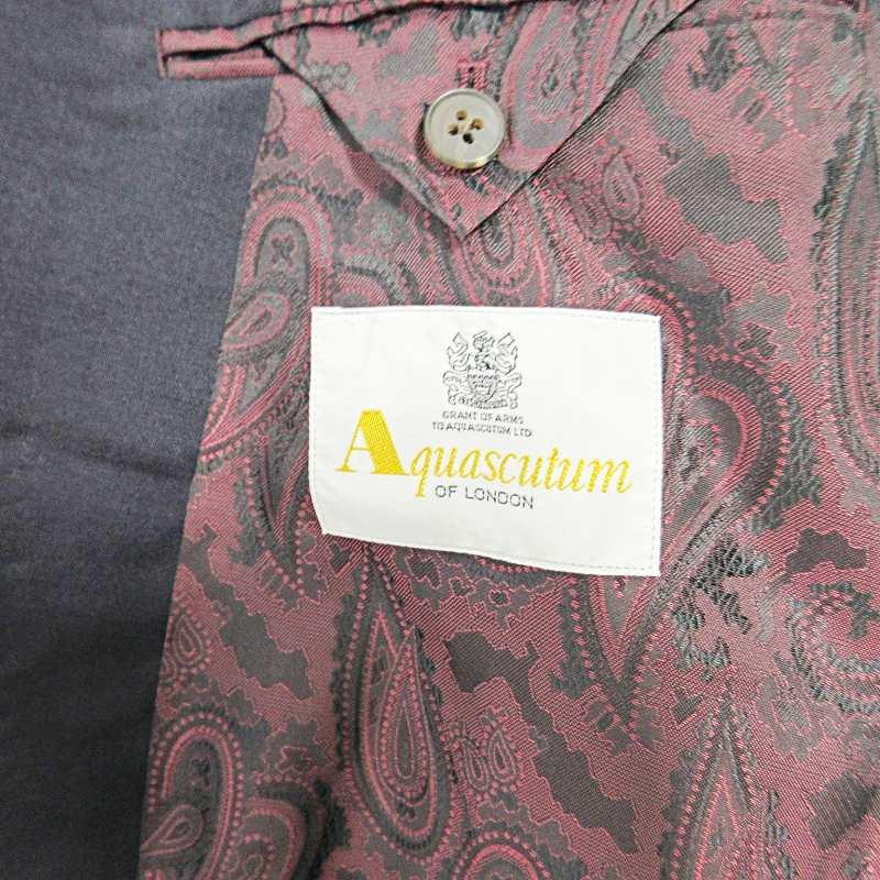 アクアスキュータム AQUASCUTUM 美品 ダブル テーラードジャケット