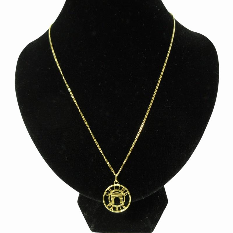 CELINE セリーヌサークルロゴ ネックレス