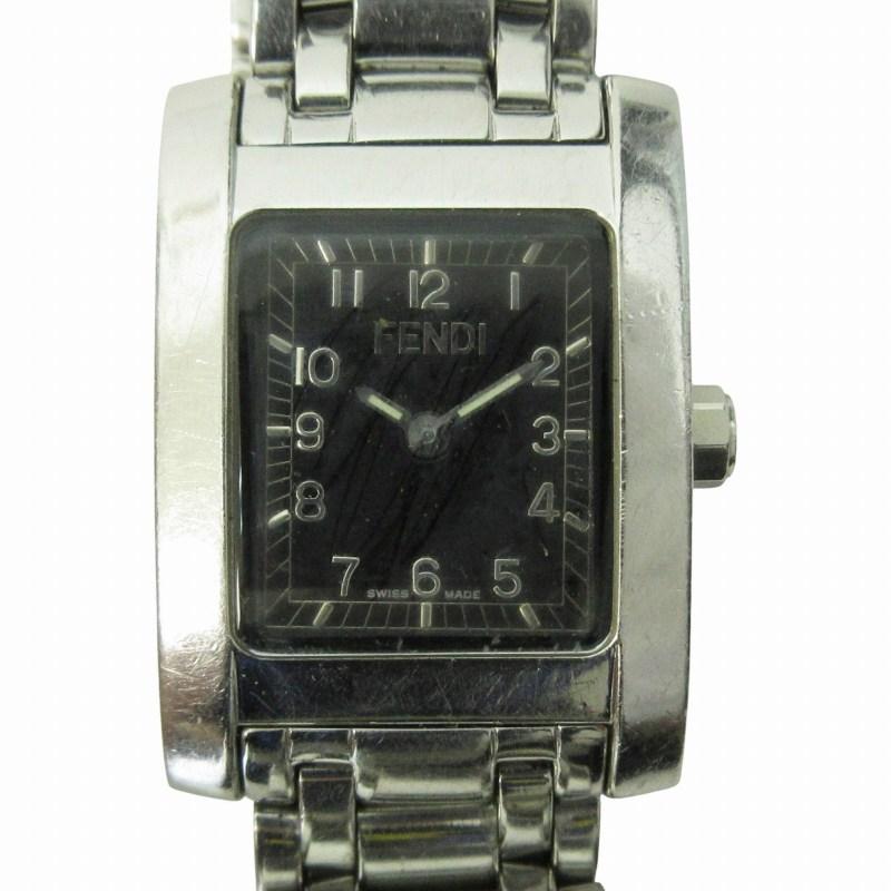 FENDI フェンディ 腕時計 ウォッチ クォーツ ブラック文字盤 メタル  