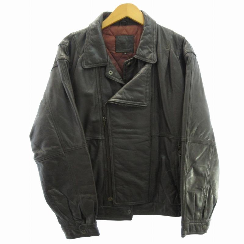 BACK LOT レザージャケット ライダース 革ジャン 裏地キルティング 黒