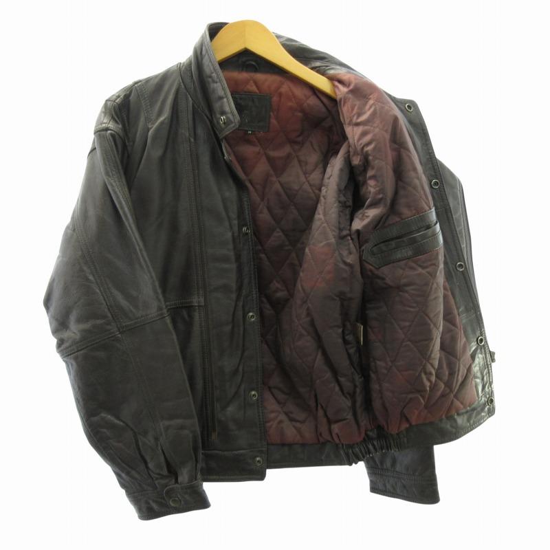 BACK LOT レザージャケット ライダース 革ジャン 裏地キルティング 黒