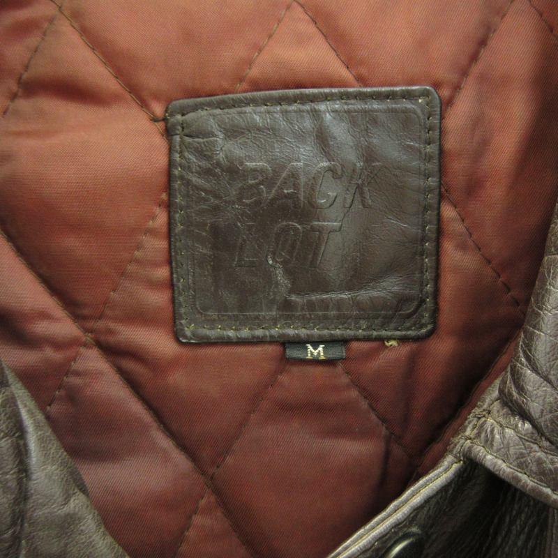 BACK LOT レザージャケット ライダース 革ジャン 裏地キルティング 黒