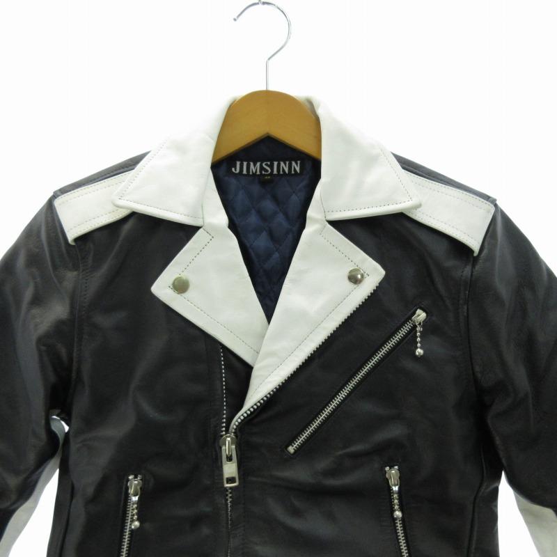 JIMSINN ジムズイン ダブルライダース ジャケット バイカラー 白