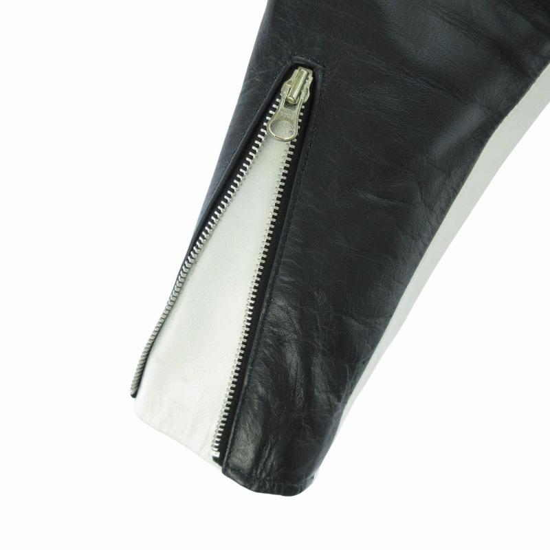 JIMSINN ジムズイン ダブルライダース ジャケット バイカラー 白