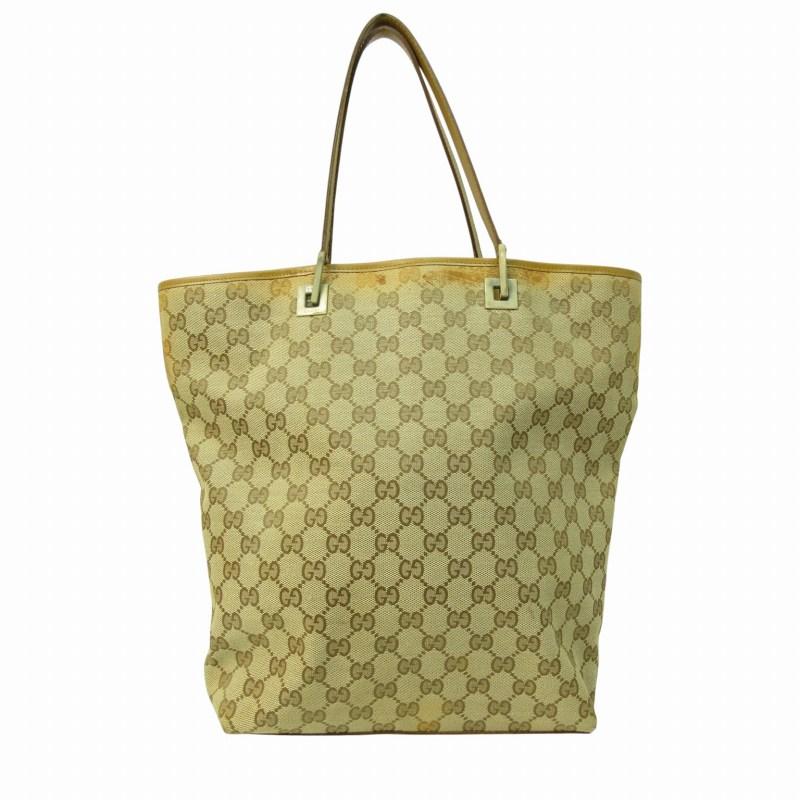 【中古】グッチ GUCCI トートバッグ GGキャンバス レザー持ち手 002 1098 ベージュ系 ☆AA★ レディース GUCCI（グッチ） トートバッグ GGキャンバス レザー持ち手 002 1098