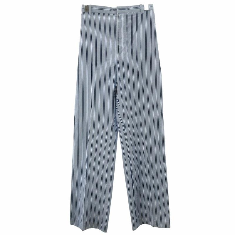 さ*わ様 緊急特価　BALENCIAGA ストライプ セットアップ BALENCIAGA（バレンシアガ） ストライプ スラックス ワイドパンツ 青