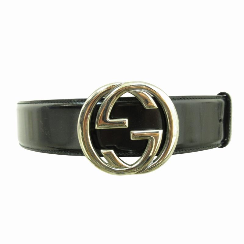 GUCCI グッチ GG金具 ベルト ダブルG ロゴ 黒 ブラック 70・28 037・01  