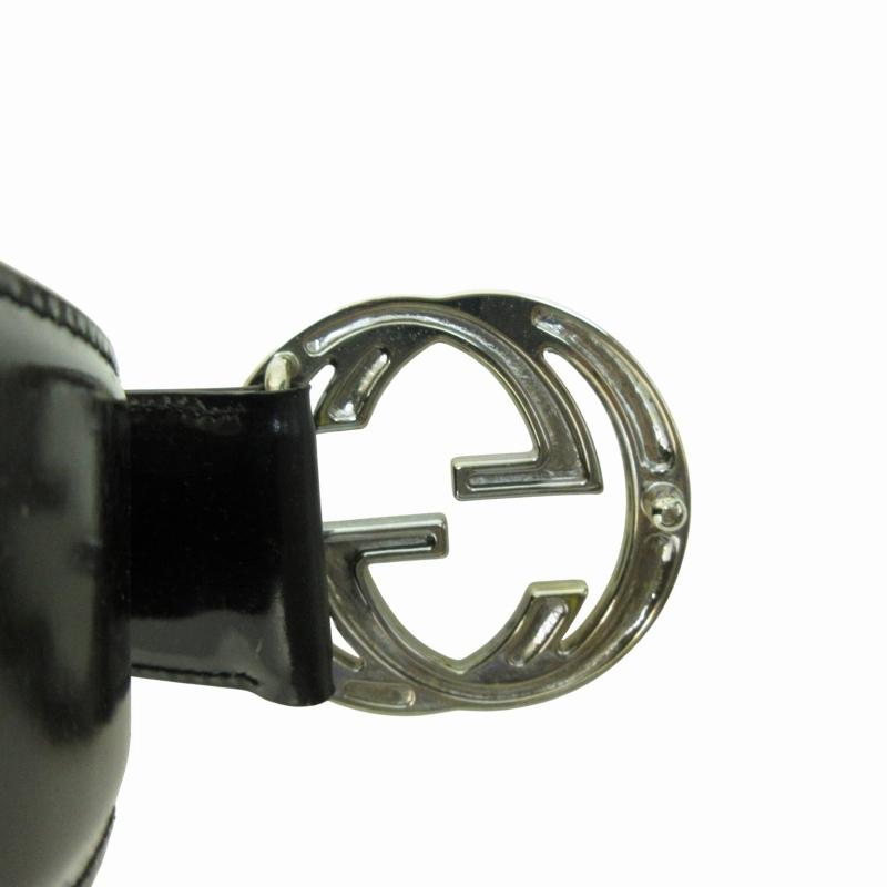 GUCCI グッチ GG金具 ベルト ダブルG ロゴ 黒 ブラック 70・28 037・01  