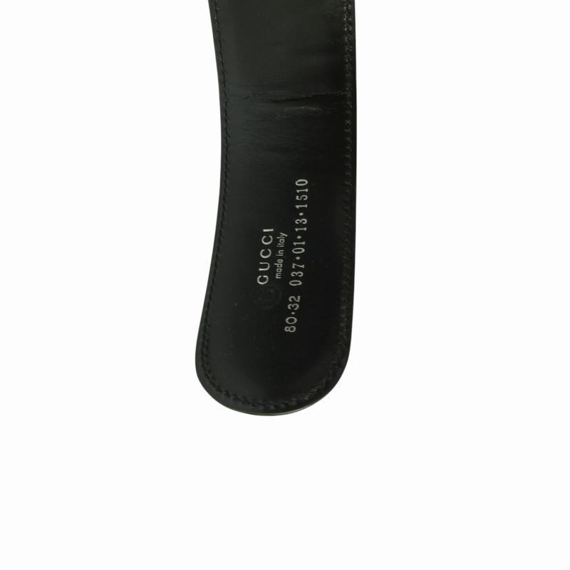 GUCCI グッチ GG金具 ベルト ダブルG ロゴ 黒 ブラック 70・28 037・01  