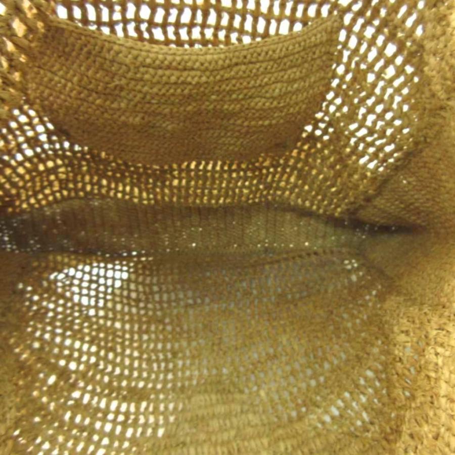 未使用品 NORO ノロ タグ付き ラフィアバッグ かご トート キャメル系