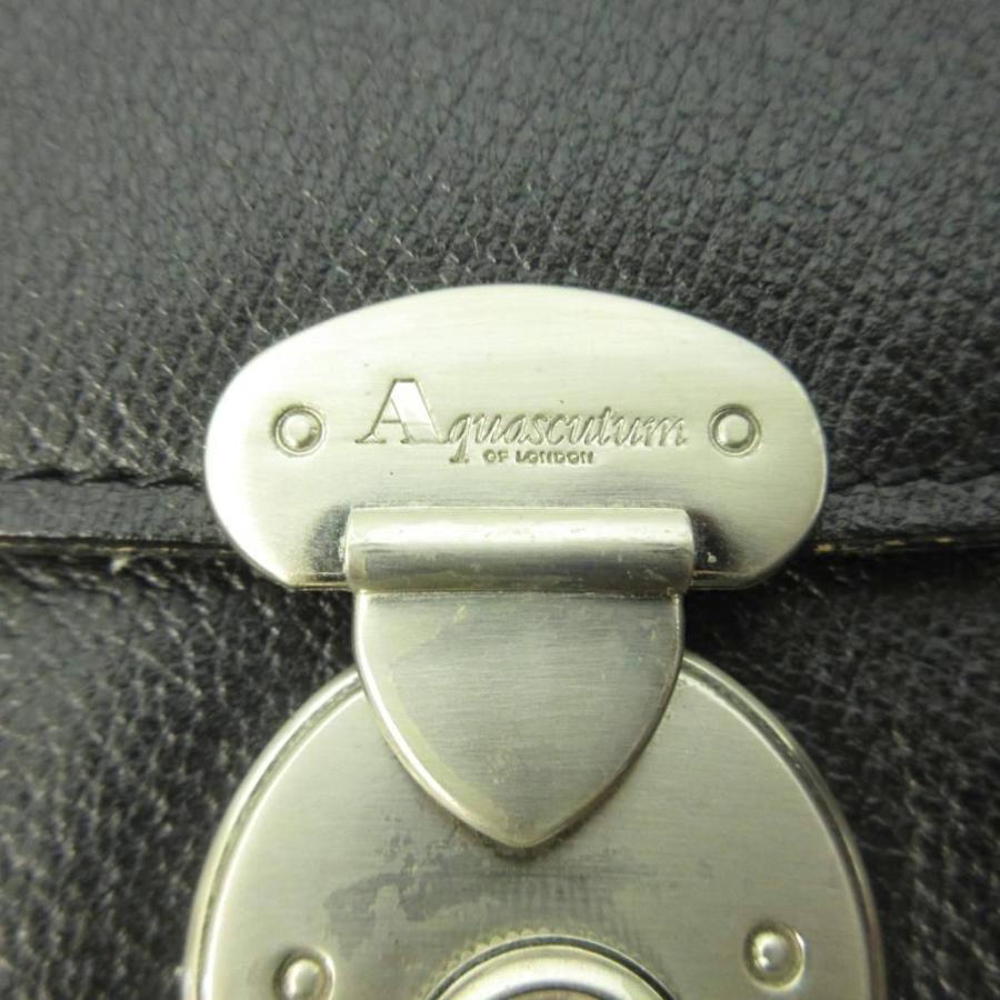 アクアスキュータム AQUASCUTUM クラッチバッグ セカンド レザー カギ 