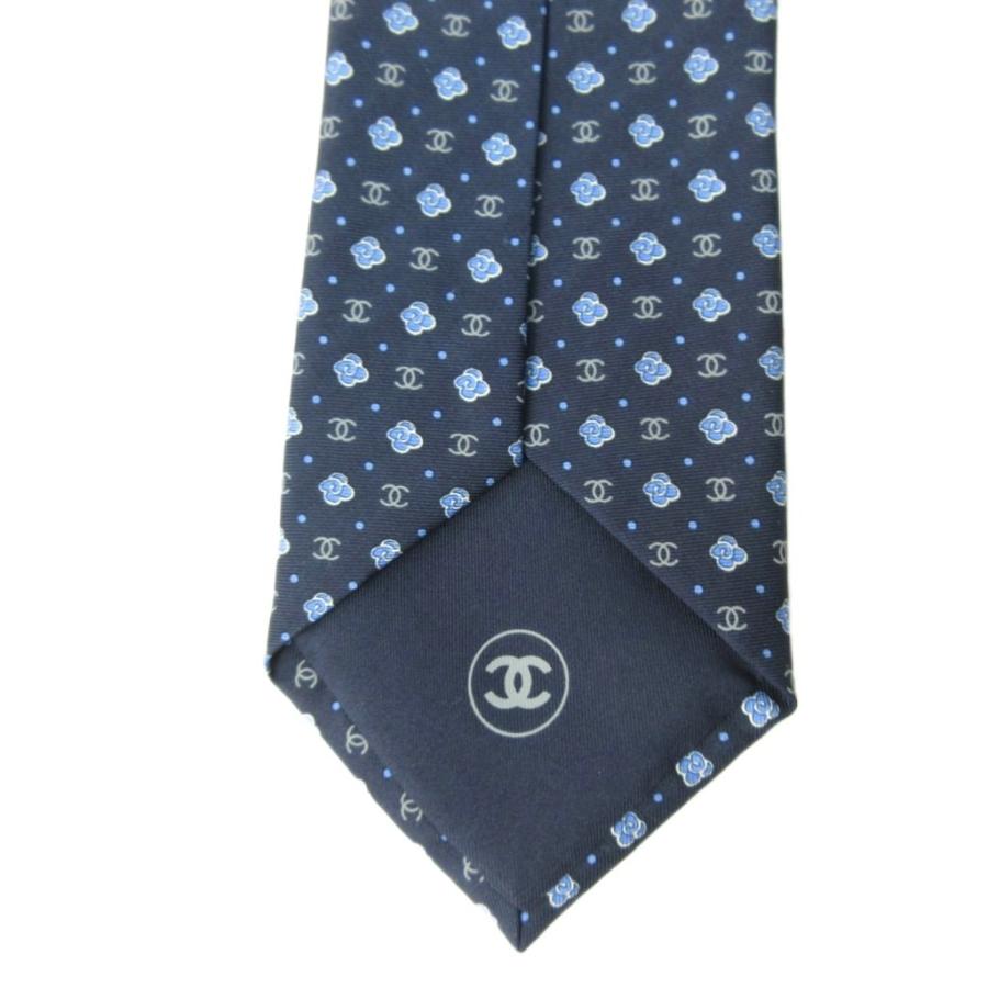 CHANEL 未使用品 シャネル タグ付き ココマーク ネクタイ 総柄