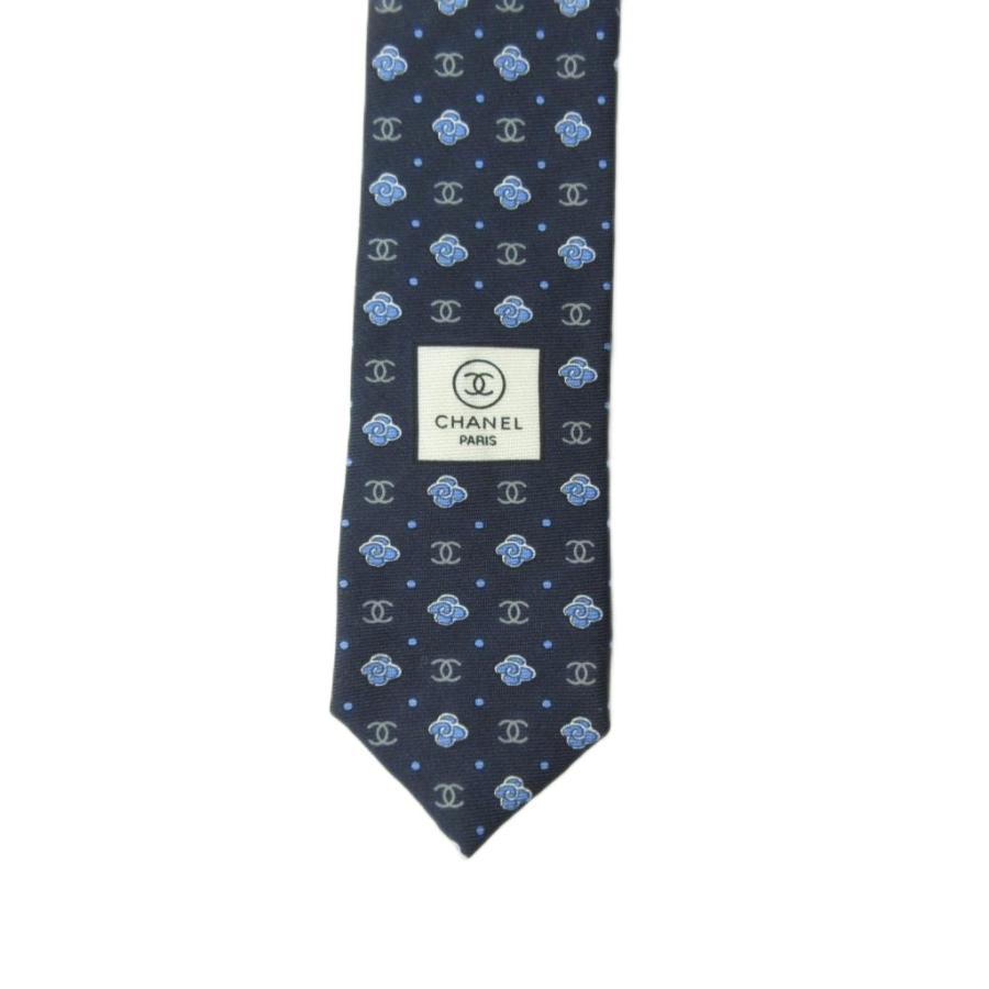 石原タイコ　タグ付き　CHANEL　ネクタイ　シルク　ココマーク CHANEL 未使用品 シャネル タグ付き ココマーク ネクタイ 総柄
