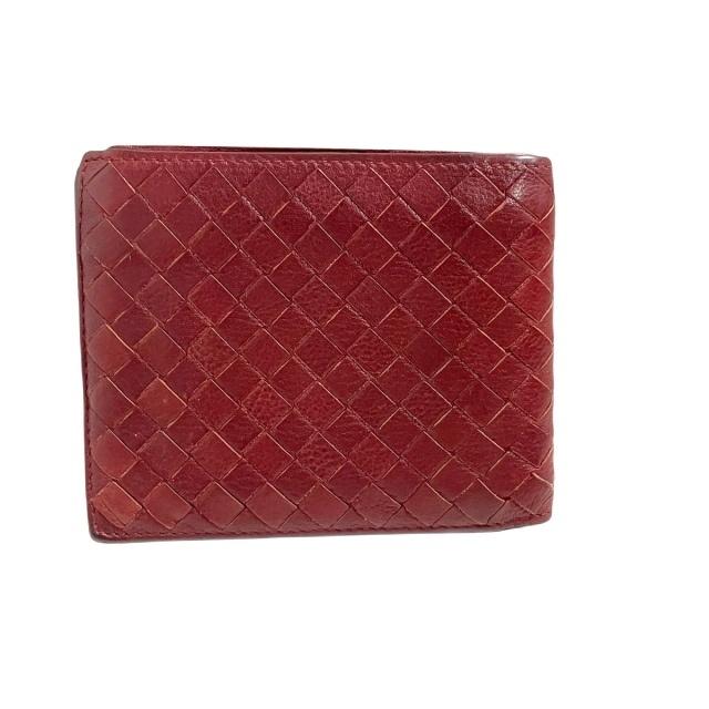 【中古】ボッテガヴェネタ BOTTEGA VENETA イントレチャート 二つ折り財布 ショートウォレット レザー 皮革 ■MET1 BOTTEGA VENETA（ボッテガ・ヴェネタ） イントレチャート 二つ折り財布
