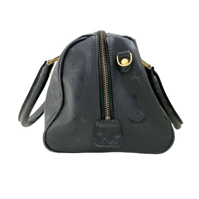 エムシーエム MCM PVC×レザー ハンドバッグ ミニボストン ロゴ