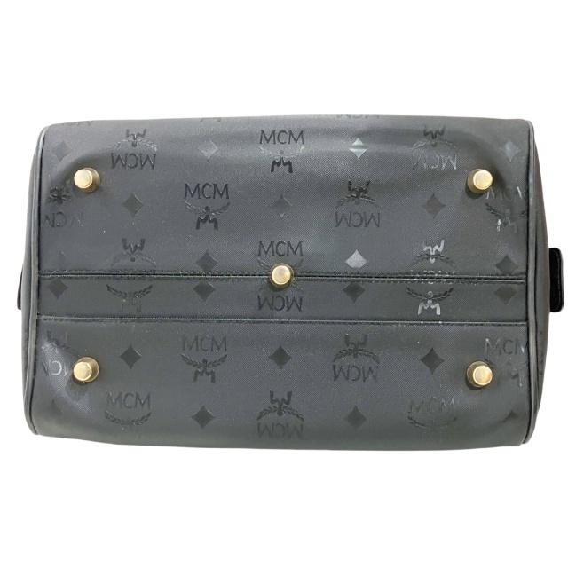 エムシーエム MCM PVC×レザー ハンドバッグ ミニボストン ロゴ