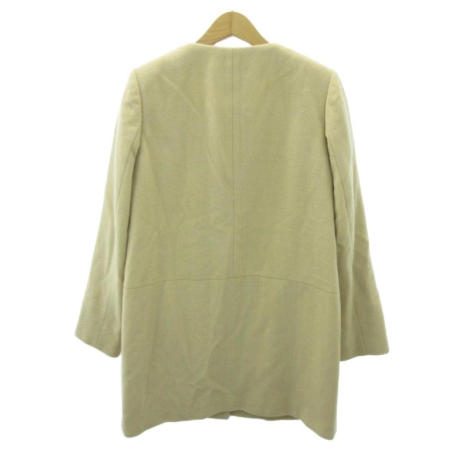 レッセパッセ LAISSE PASSE ノーカラーコート ウール ナイロン 