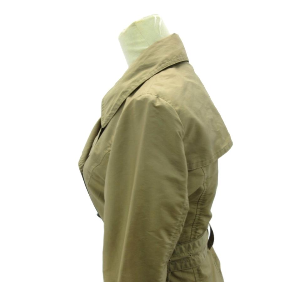 アナイ ANAYI 美品 ナイロン トレンチコート ダブル ロング ベージュ系