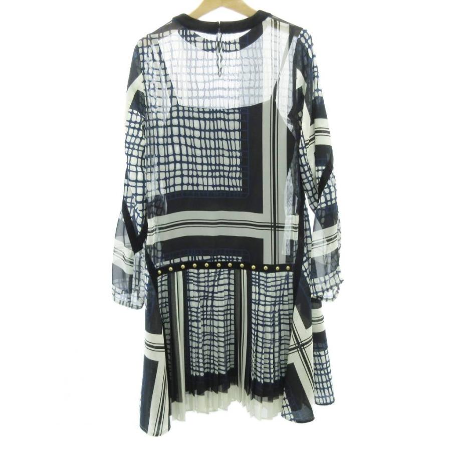 【中古】サカイ sacai 美品 プリーツ チェック ワンピース スカート スタッズ ロング マルチカラー 1 約S 16-02762 サカイ sacai 美品 プリーツ チェック ワンピース スカート スタッズ