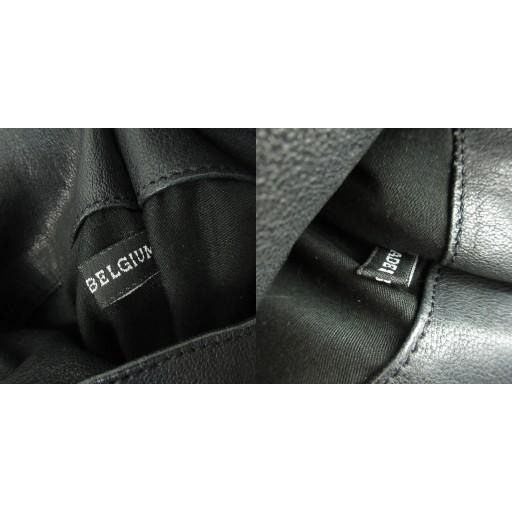 【中古】アンドゥムルメステール ANN DEMEULEMEESTER 本人期 レザー シワ加工 ショルダーバッグ 斜め掛け ブラック Ann DEMEULEMEESTER（アン ドゥムルメステール） 本人期 レザー シワ