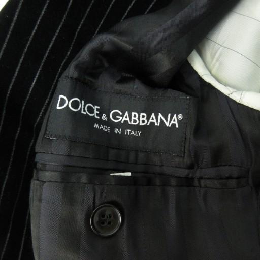 DOLCE＆GABBANA ドルチェ＆ガッバーナ ベルベットストライプジャケット