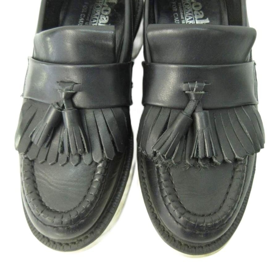 ローク Loake タッセル レザー ローファー 革靴 英国製 黒 ブラック 37